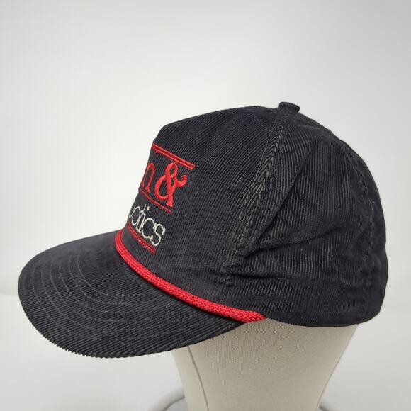 Man & Robotics Snapback 5 Panel Cap Black One Size Rope Eagle Ridge Vintage USA - Picture 3 of 9